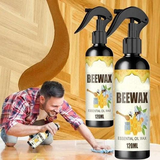 Natural Micro-Molecularized Beeswax Spray, Furniture Polish and Cleaner for Wood (Pack of 2)